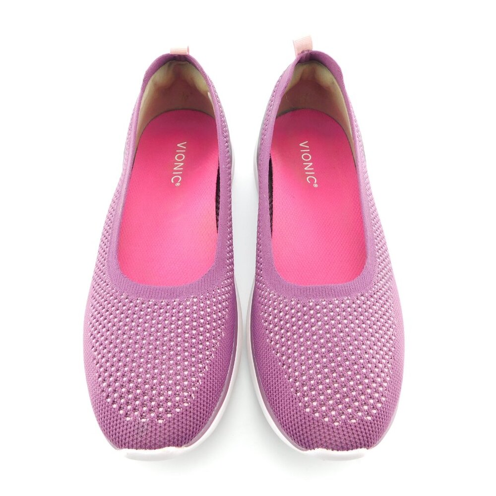 VIONIC Purple Mesh Slip-on Flat Sneakers 9.5
